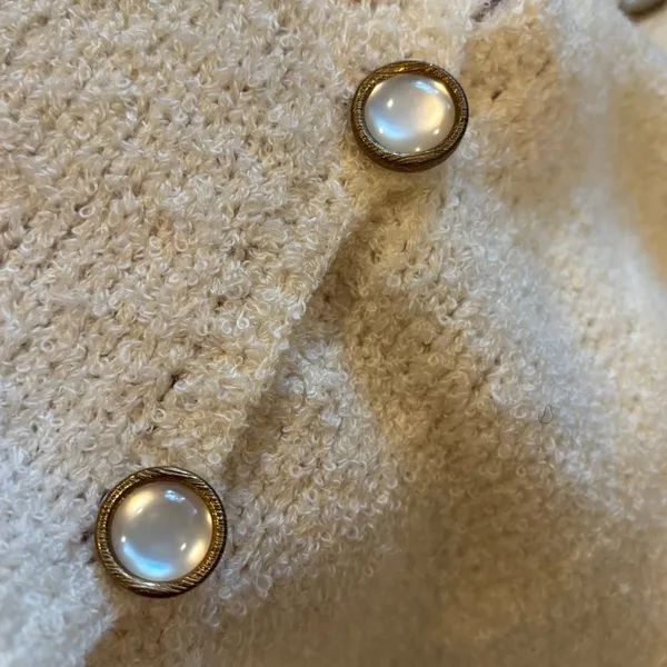 Cream Knit Button - Image 11
