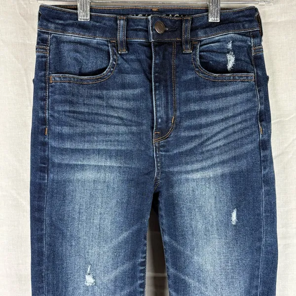 American Eagle Highest Rise Jegging Dark Wash Size 00 Short - Image 2