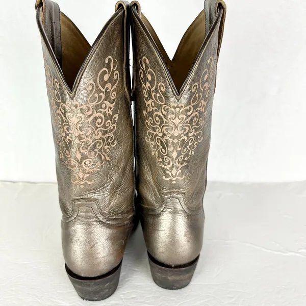 Shyanne Women's Lola Western Boot Size 6.5 Leather Metallic Point Toe - Image 5