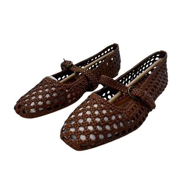 Cushionare Weston Woven Mary Jane in Brown, Size 8.5 Wide - Image 2