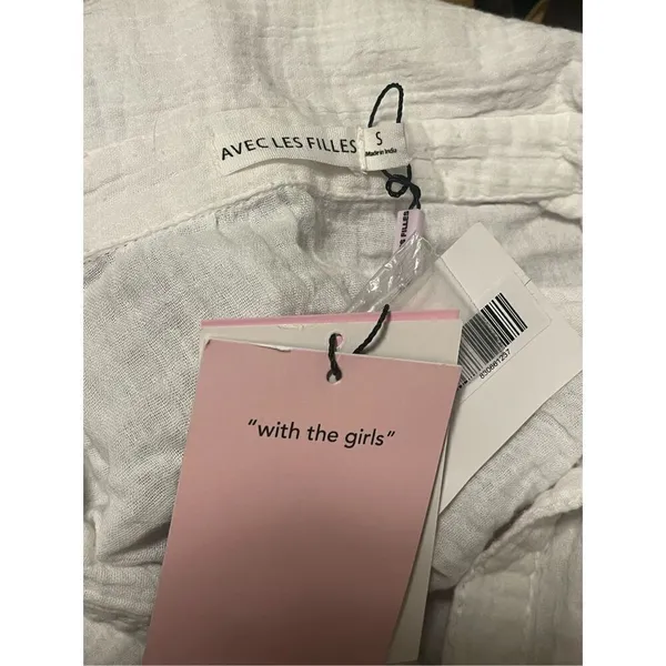 NWT Avec Les Filles Surplice Crop Shirt Small - Image 4