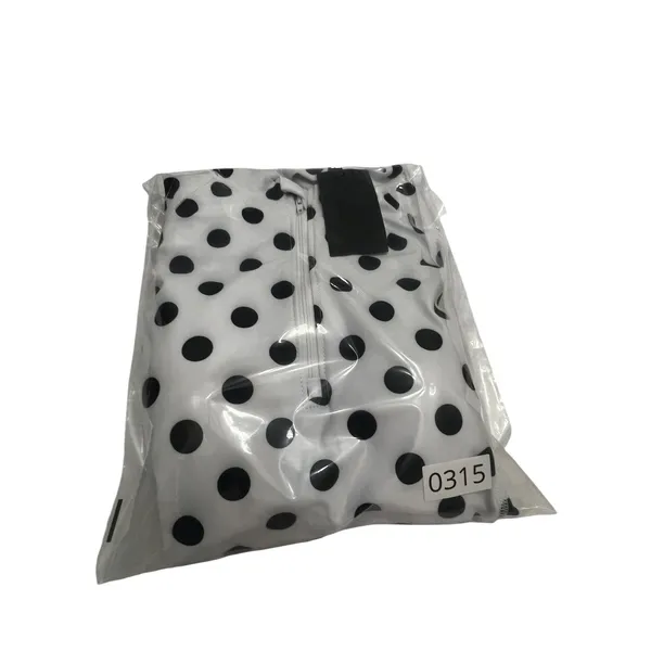 DACI Women QuarterZip Performance Pullover Polka Dot Long Sleeve Swim Top Medium - Image 6