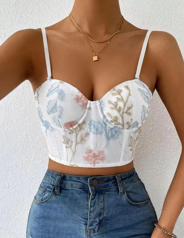 Floral Crop Top - Image 2