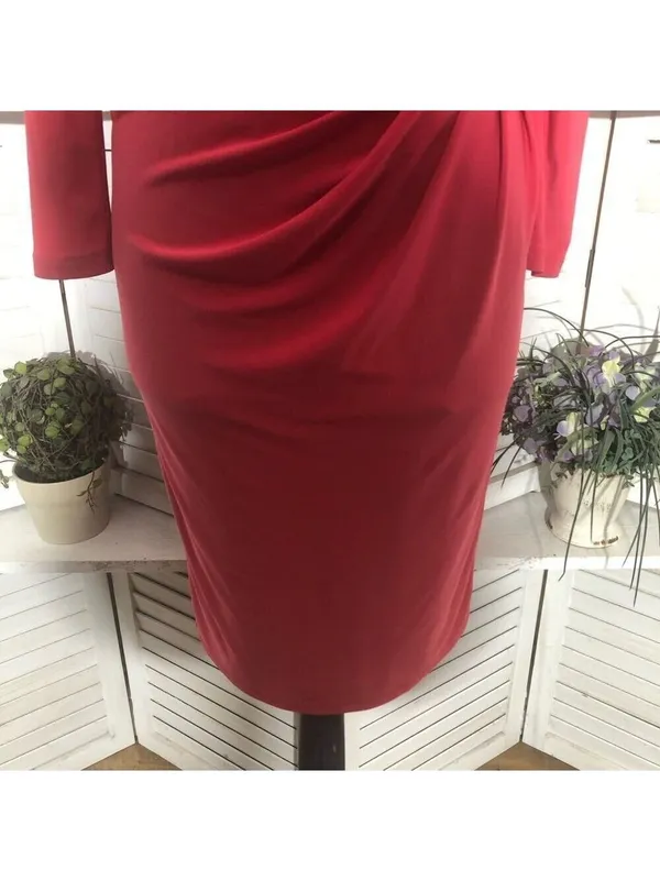 Ralph Lauren Midi Dress coral Pink Derby elegant wedding guest Old Money glam S - Image 12