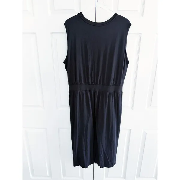 Athleta Santorini Cinch Midi Dress Tencel Modal Sleeveless Capsule Wardrobe Chic - Image 8