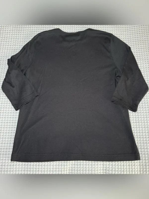 Hampshire Studio Boo Halloween Shirt Womens Large Long Sleeve Spider Web Bling - Image 7