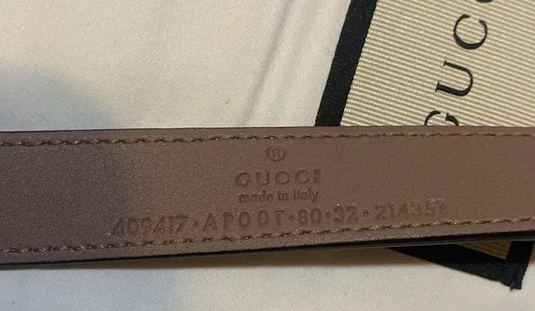 Gucci Leather Belt with Double G Buckle size 80/32 - Image 5