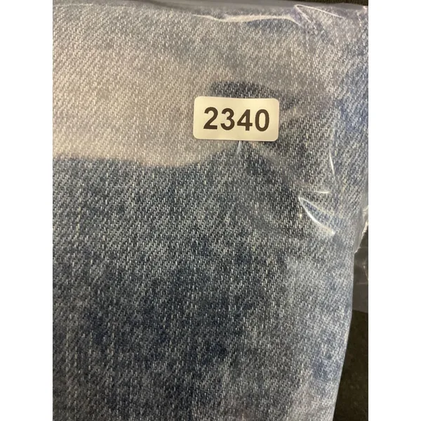 Third Womens Denim Maxi Skirt Distressed Front Slit Blue XL - Image 8