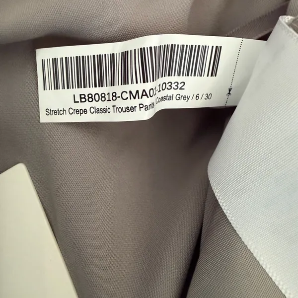 NWT Quince Women's Stretch Crepe Classic Trouser Pants 30" Pants Coastal Grey 6 - Image 6