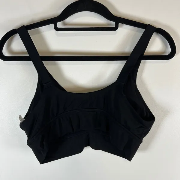 Offline by Aerie Real Me Medium Support‎ Sports Bra Black Large V-Neck Stretch - Image 3