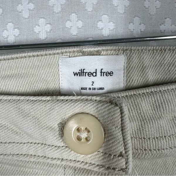 Wilfred Free Cream Denim Pocket‎ High Rise Pants - Image 2