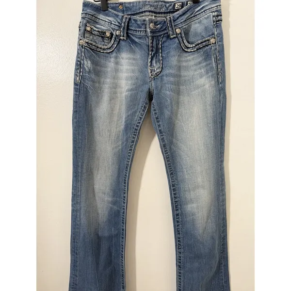 Miss Me Jeans Bootcut Size 29 Med Wash Fade Style # J55014B32 Y2K Western Retro - Image 3