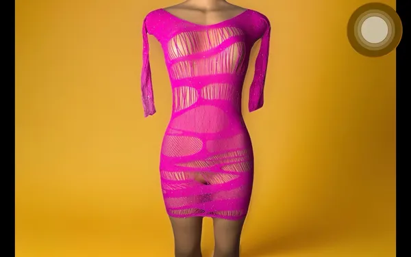 Hot pink bodycon mini dress - Image 3