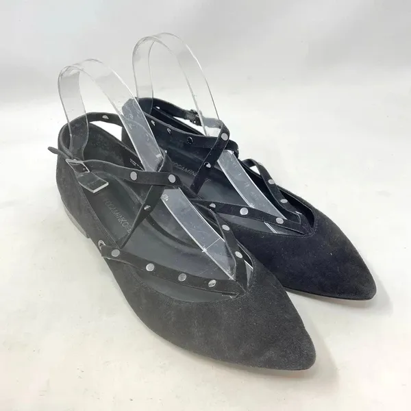 Rebecca Minkoff Faye Black Suede Studded‎ Pointed Toe Flats Size US 7.5 - Image 9