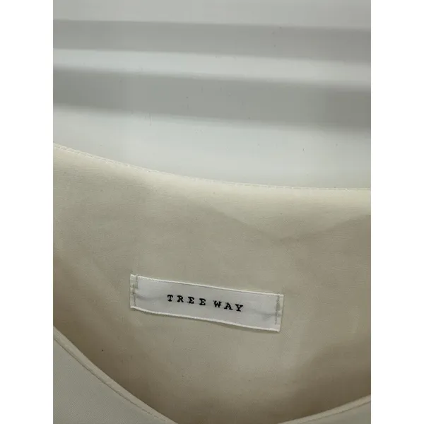 Tree Way Slip‎ Dress Cream Tank Maxi Slit Lightweight Made in Korea Women Medium - Image 6