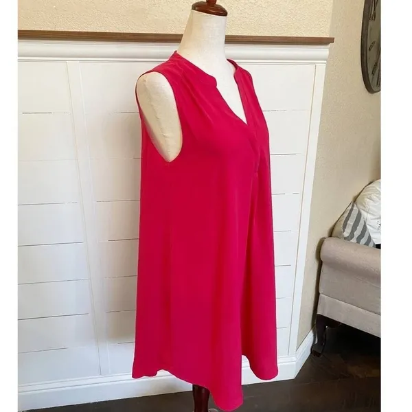 Lush Clothing Womens‎ Fuchsia Pink Sleeveless V-Neck Shift Dress DR93500-003 Medium - Image 3