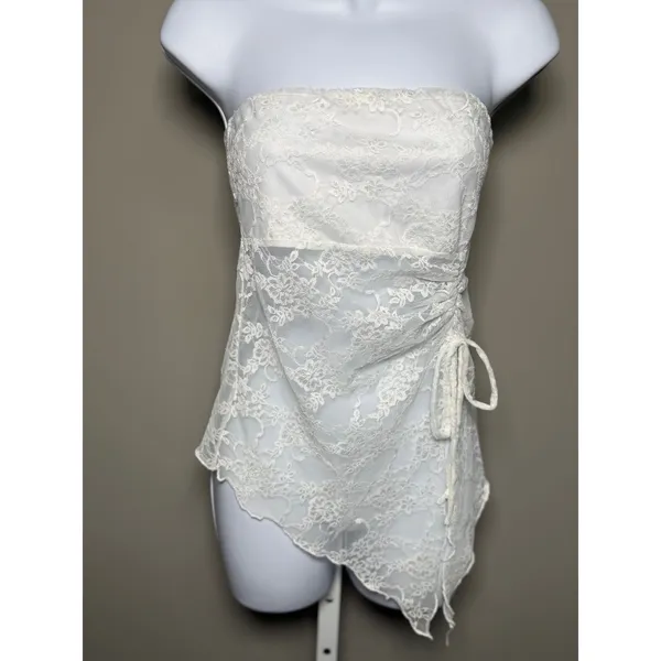 Polly Strapless Lace‎ Top Sheer Romantic Y2K Corset Style Fairycore Indie NWT - Image 2