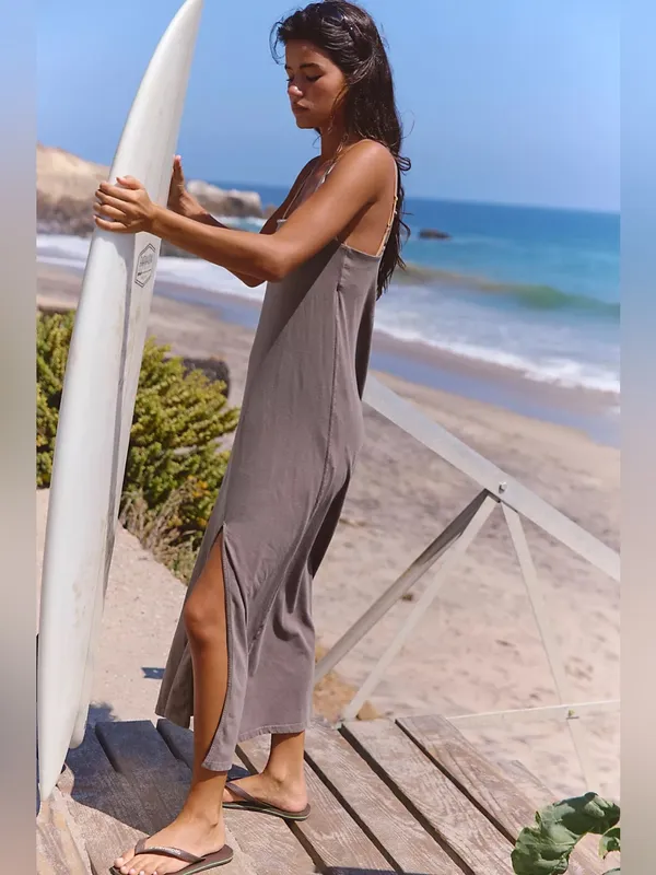 NWT FP Movement Hot Shot Strappy Brown Dress L - Image 2