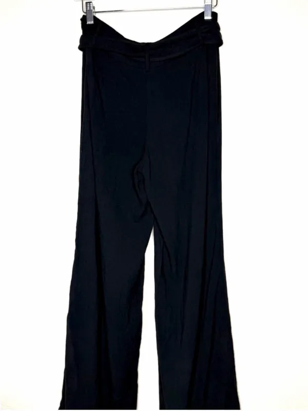 Princess Polly Raymonde Pants 6 Black Minimalist Linen Soft Girl Trendy Chic - Image 2
