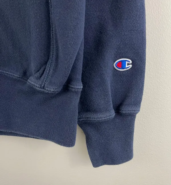 Vintage 90’s Navy Blue White “YALE” Reverse Weave Crewneck Pullover - Image 9
