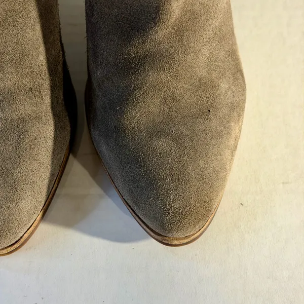 Karl Lagerfeld Provence Gray Suede Cowboy Ankle Boots - Image 3