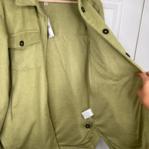 Thread & Supply Women's Sage Green Shacket Size S Button-Up Casual Jacket - Image 6