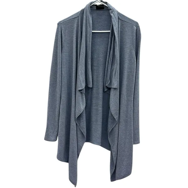 a.n.a Long Sleeve Open Drape Cascade Front Knit Cardigan Sweater Womens Medium - Image 7