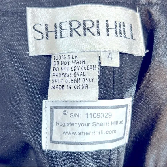 Sherri Hill Strapless‎ Beaded and Sequin Silk Dress Size 4 - Image 6