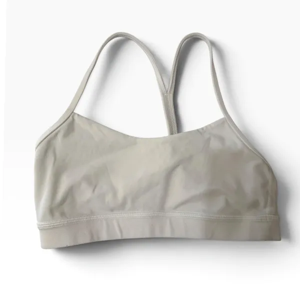 Lululemon Flow Y white sports bra Athleisure Racerback Yoga Size 6 - Image 2