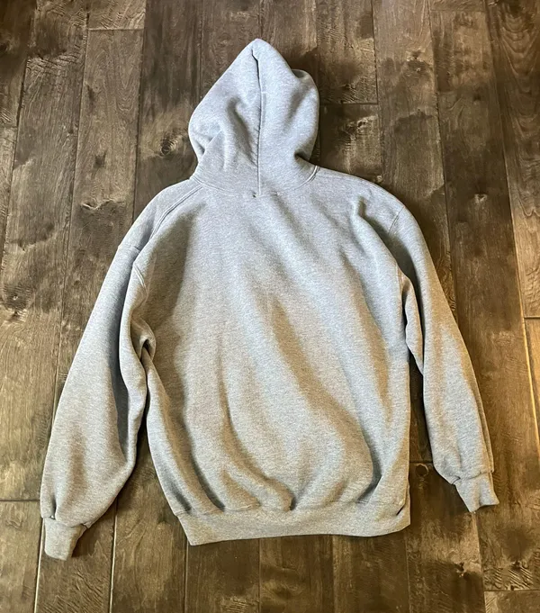 KU Quarter Zip Hoodie Gray Size L - Image 2