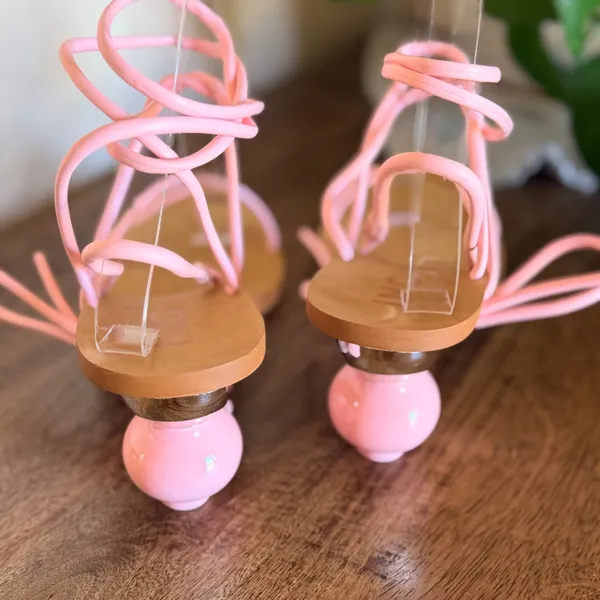 INC Chedel Pink Lace Up Sandal Women 8.5 Ball Heel Square Toe Strappy Barbiecore - Image 9