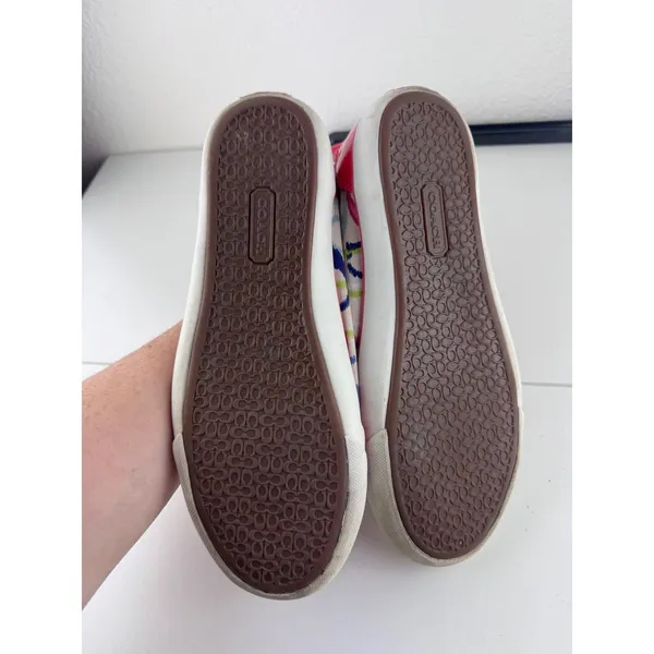 Coach Barrett Poppy canvas sneakers Signature Pattern Tennis Shoes Size‎ 8.5B - Image 3