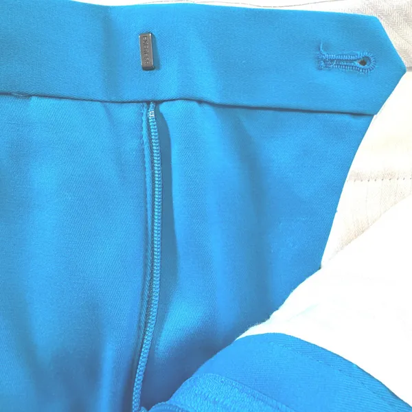 Express Photographer Pants 32/34 Teal BlueFlat Front Cotton Stretch Actual 34/34 - Image 4