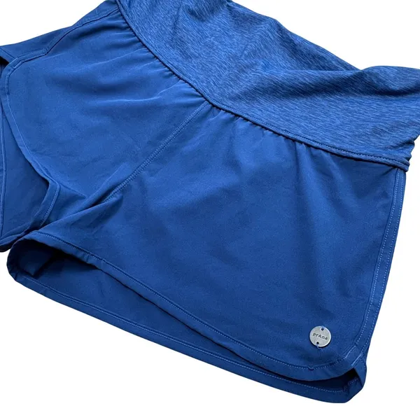 Prana Sunriver Board Swim Short Blue Womens M‎ UPF 50 Fold Over Waist Band NWT - Image 3