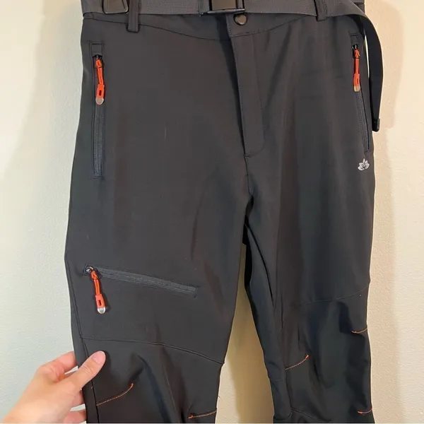 ✨ Healthyoga Women’s Black Soft Shell Pants‎ Snow Small - Image 4