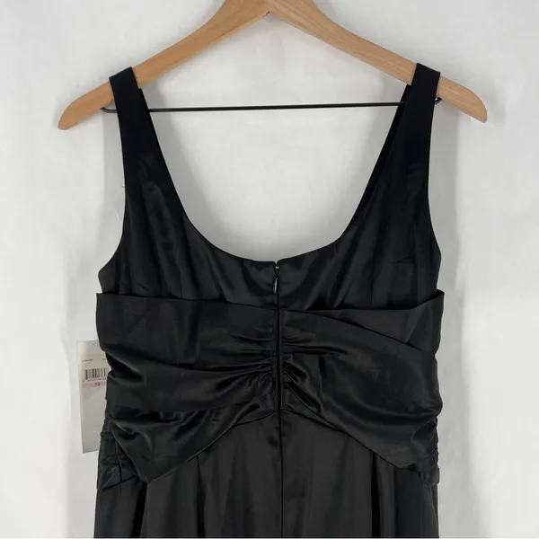 London Times Elegant Black Stretch Satin Sleeveless Sheath Dress NWT Size‎ 10 - Image 10