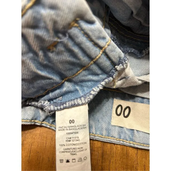 Garage Women's Juniors Size 00 Blue Straight Leg Medium Wash Denim Jeans - Image 4