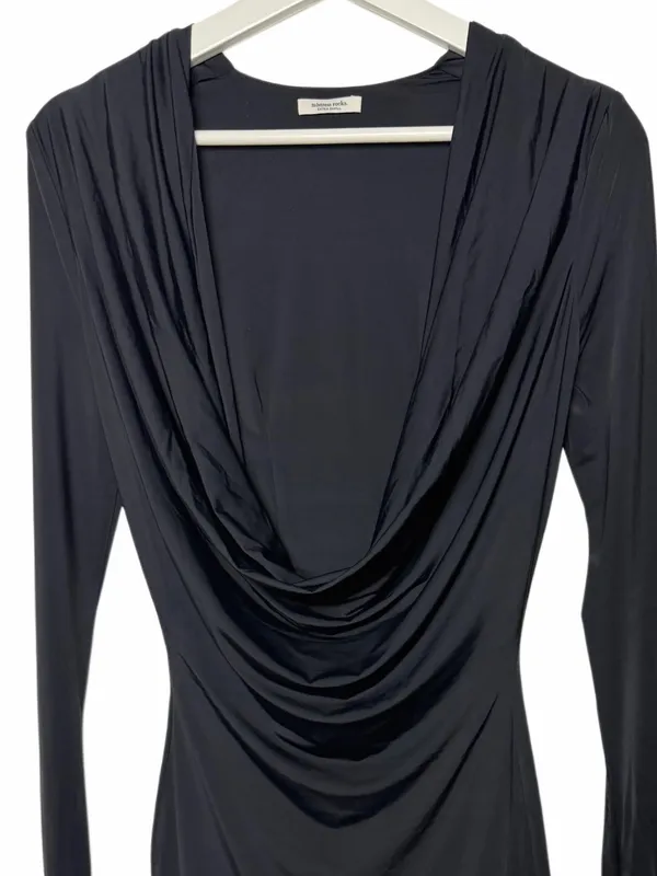 Mistress Rocks Black Draped Mini Dress - Image 6