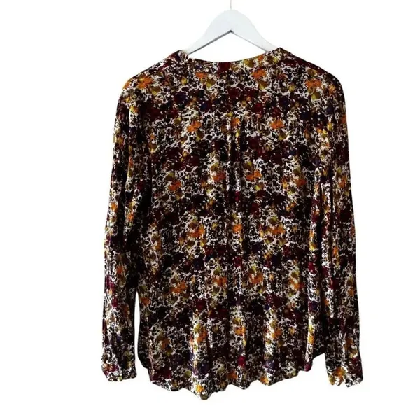 Kut From The Kloth Floral Blouse Button Front Long Sleeves SZ M #2399 - Image 6
