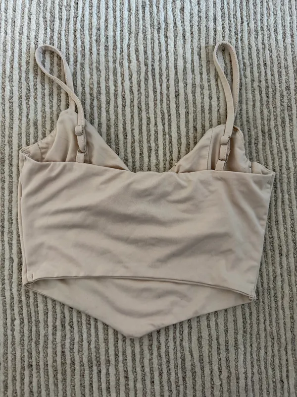 Princess Polly Cream Crop Top - Image 4