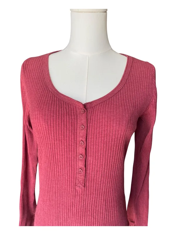 Aerie Ribbed Henley - Image 2