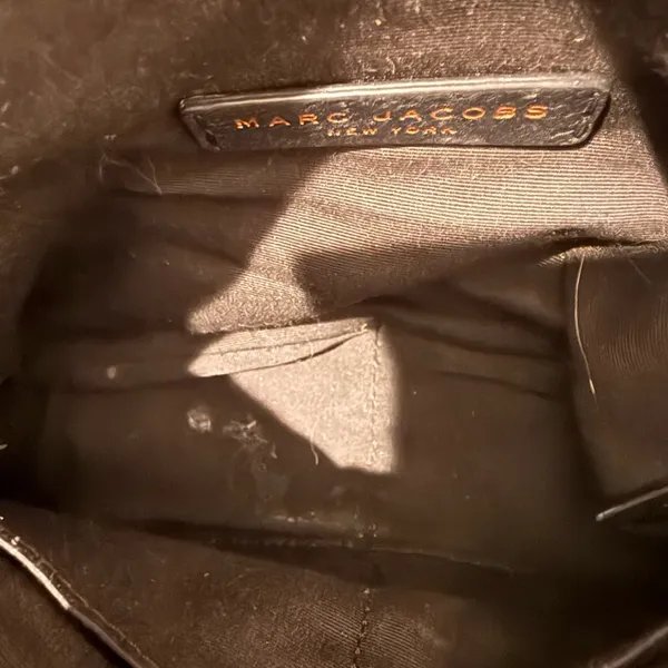 Marc Jacobs Empire City Crossbody Saddle Bag Black Pebbled Leather - Image 12