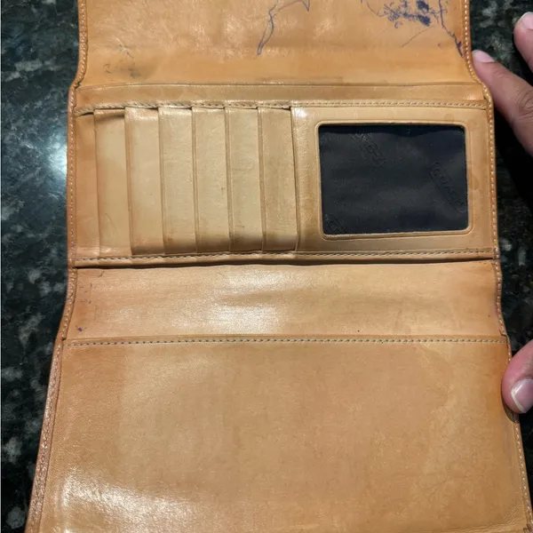 COACH‎ Vintage Hampton Brown Signature Leather Card Case Wallet Clutch C - Image 4