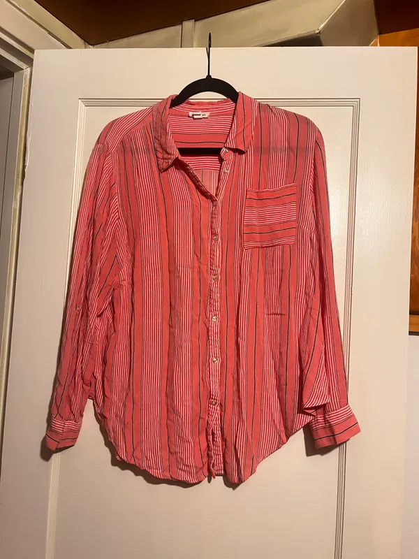 Stripped Pink Button Up - Image 6