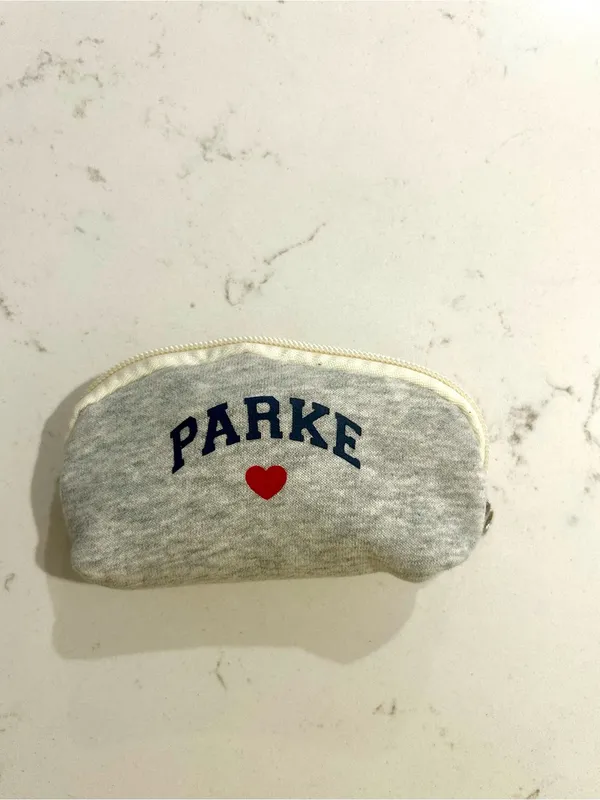 Parker Pink Hair Claw with Light Gray Logo Pouch - Image 2
