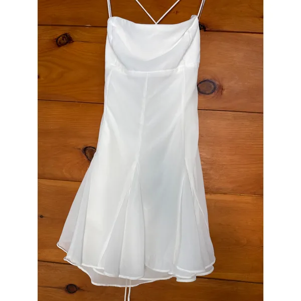 Lulus Perfected Sweetness White Pleated Tiered Mini Dress Night Out Extra Large - Image 2