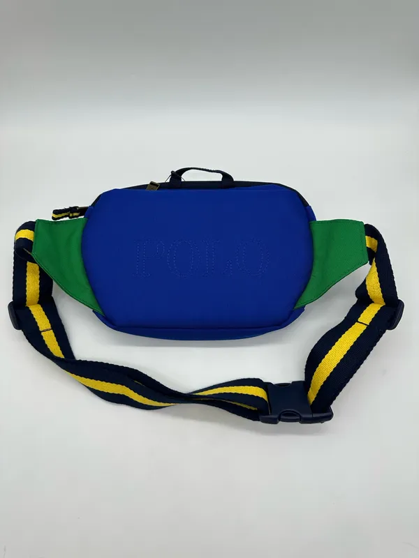 Polo Ralph Lauren Kids Colorblock Waist Bag Fanny Pack Crossbody Blue Red Green - Image 7
