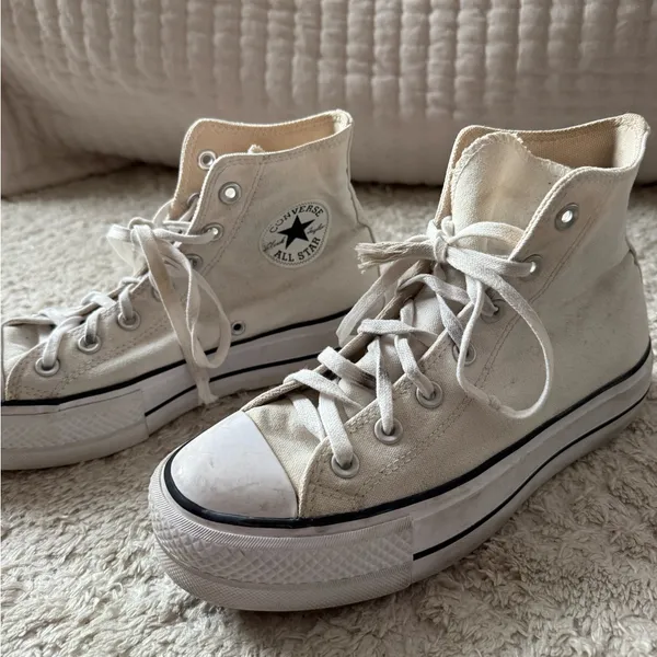 Converse All Star White High-Top Sneakers - Image 3