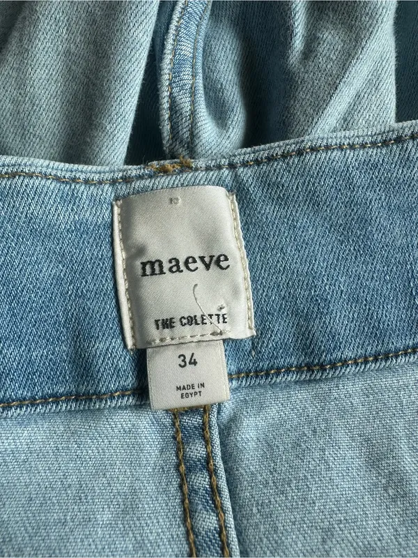 Anthropologie Maeve the Colette wide leg cropped jean light wash size 34 - Image 4