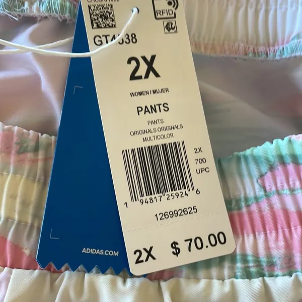 NWT adidas GT4538 Multicolor Marble Tie Dye Track Pants Joggers 2X - Image 9